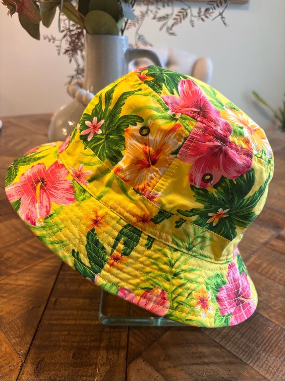 Vintage DORFMAN PACIFIC CO DPC Tropical Floral Bucket Hat
